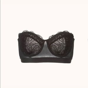 NWT Lively strapless black lace bra with attachable straps
